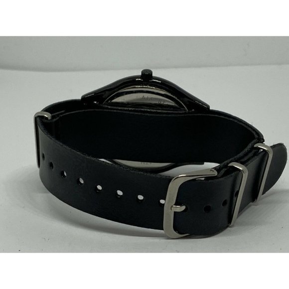 Michael Kors MK3221 Unisex Black Leather Analog Bl